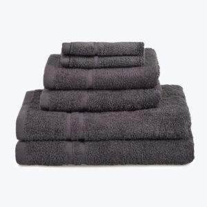 Charcoal Colour Hotel Essentials Cotton 6 Piece Towel Set