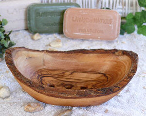 12-14cm Olive Wood Soap Dish, Soap Pouch, Zero Waste Soap, Spring Soap Bouquet