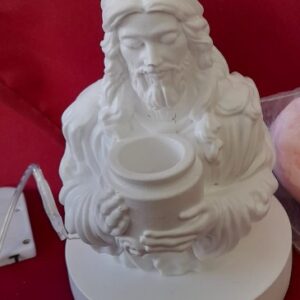 Estátua de Jesus com luz