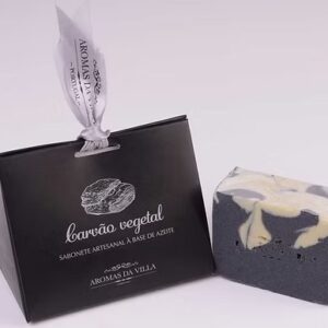 Sabonete Carvao barra de sabão embalada