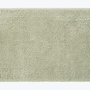 Tapete de Banho Verde Sálvia com Bolas de Chenille - Microfibra Super Macia e Antiderrapante