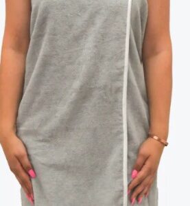 Toalha de banho de senhora em prata, 100% algodão.