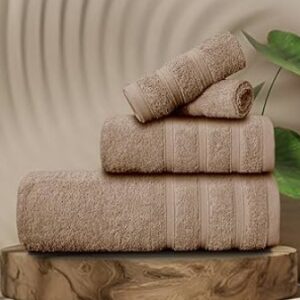 Conjunto de toalhas Mocha Colour Hotel Essentials com 4 peças