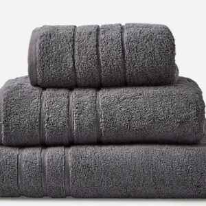 Toalha de mão pesada de luxo cinza carvão para hotel