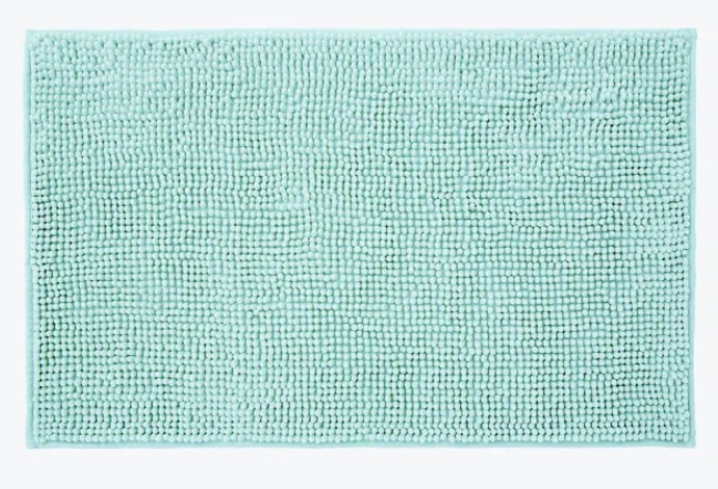 Tapete de Banho Aqua Chenille com Bolas - Microfibra Super Macia e Antiderrapante