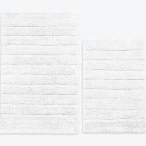 Conjunto de tapete de banho branco Marlow de duas peças