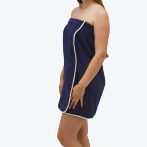 Toalha de banho para menina azul marinho 100% algodão