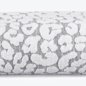 Toalha de mão de luxo com padrão leopardo esculpida